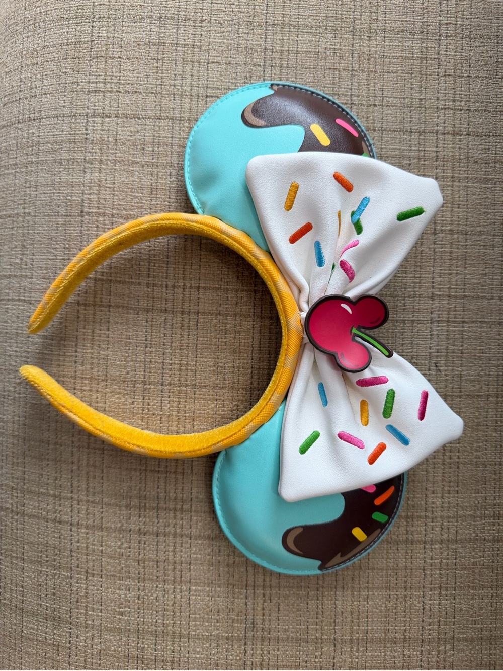 Loungefly Donut Sprinkle Minnie Ear Headband - Aqua, White, Yellow